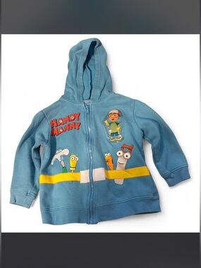 Disney Handy Manny Light Blue Kids Hoodie with Yellow Belt Graphic